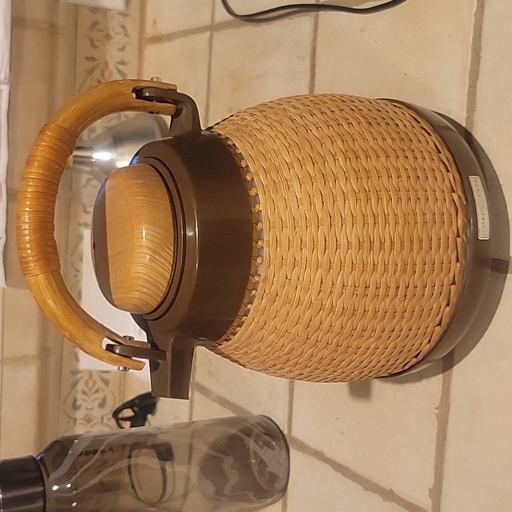 Vintage Wicker Carafe Thermos teapot